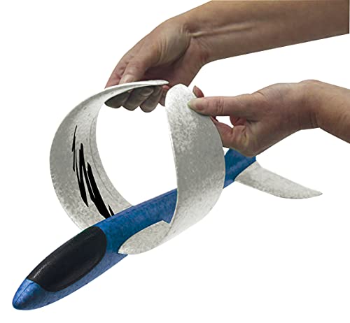 JAMARA 460305 - Pilo Schaumwurfgleiter EPP - 48cm Spannweite, Super leicht, Fast unzerstörbar, Looping, Gleitflug, weiß/blau - Image 5