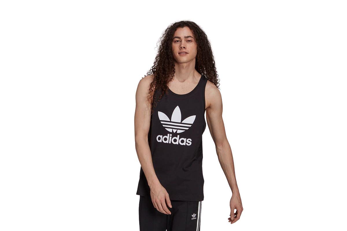 Adidas Men's Black/White H06634 Trefoil Tank Vest S