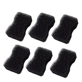 オーエ 水切れ スポンジ ブラック 約縦11.5cm×横7.3cm×高さ4cm 水切れがいい キッチンスポンジ 長持ち 泡立ち 持ちやすい 6個組 日本製