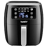 iwoly Air Fryer XL (6.3 QT) Digital Hot Oven Cooker , One Touch Screen with 8 Presets, Nonstick Basket, 1700W Oilless Cooker