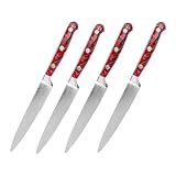 Superior performance. Full tang blades with triple riveted handles ensure the ideal balance and weight. A curved and recessed bolster provides a seamless transition from handle to blade, as well as comfortable thumb support for better control and safety.