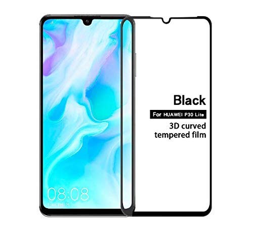 Image of Screen Protector for Huawei Honor P30 Lite | Nova 4e (Black) Tempered Glass Edge-to-Edge 6D Screen Guard with Installation Kit