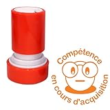 Compétence en cours d'acquisition Tampon Encreur Enseignant - Orange 22mm, Re-éncrable