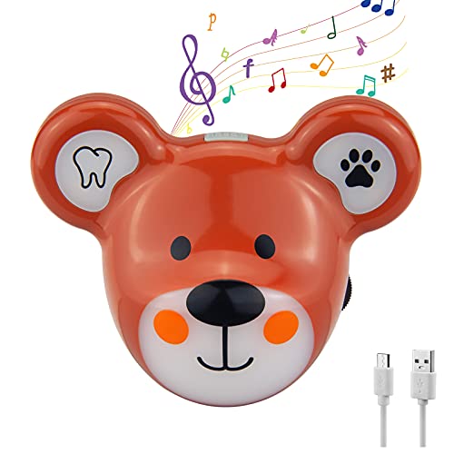 HONWELL Minuteur LED, Minuteur LED Brossage de Dents rechargeable avec lumière de couleur LED, Minuteur de lavage de mains pour nettoyer hygiéniquement les mains et les dents des enfants, ours Cover