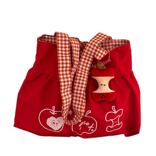 Bolso Tote Apple Canvas para mujer 14.97x3.94x11.82 pulg miniatura 1