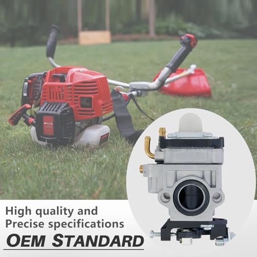 Vergaser für 52cc 49cc 43cc Freischneider, JRISBO Vergasersatz Kompatibel mit BU-KO 52 cc Motorsense Zubehör Motor Ersatzteile enthält Dichtung, Zündkerze, Ventile, Benzinfilter