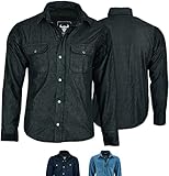 ⭐️⭐️⭐️⭐️⭐️ - JEANSJACKE MIT EXTRA SCHUTZ - Die Schulter-, Elbogen- und Rückenprotektoren sind abnehmbar und das Jeanshemd kann in der Maschine gewaschen werden. Die atmungsaktive Motorradjacke ist ideal für jeden Biker 🏍️, der auf Sicherheit und Stil Wert legt. Der Stoff von 100% Aramid-Fasern beziehen wir von der Marke Kevlar, die Gewebe bietet Rutsch- und Brandschutz.