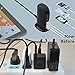 6-Port USB Wall Charger Desktop Charging Station Quick Charge,Compatible with lphone15, 14,13, 12, 11, XS, XR, X, SE, 8, 7, Ipads, Samsung Galaxy, Tablets and Other Electronics(Black)