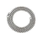 ♥AueDsa♥Color: Plata AueDsa Collares de Cadena Hombre,Cadena de Belcher Collares Cadenas Acero Inoxidable Plata Collares Cadena Hombre Ancha 3.8MM Colgantes Cadena Larga 70CM