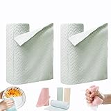 Starfreshi Microfiber Cleaning Cloths Roll,Rollo de bayetas Microfibra,2pcs 30-Pack Reusable Paper Towels Tear Away Cloth,Fast-Drying for Cars,Wash Cloth,Rollo de balletas Cocina-Green||2pcs