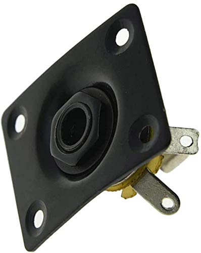 Black Electric Guitar Jack Plate Rectangular Jack Socket