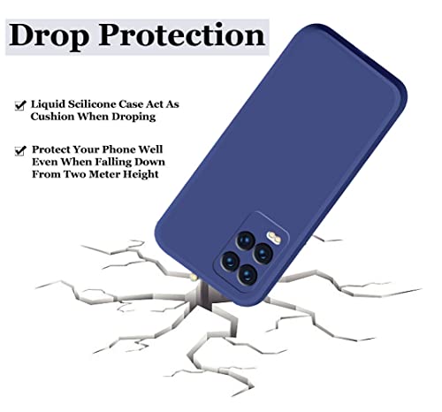 Image of A rtistque Liquid TPU Silicone Matte Shockproof Flexible with Camera Protection Soft Back Cover Case for Realme 8 - Blue