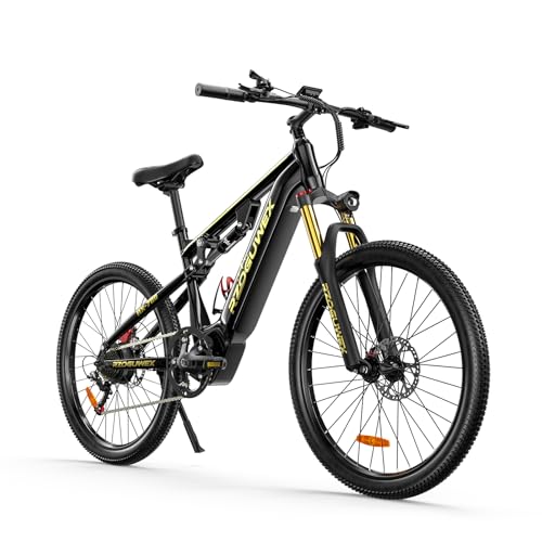 E-MTB Geländerad mit 26 Zoll (66 cm) und 70 NM für Erwachsene mit abnehmbarem 48 V 17,5 Ah Lithium-Ionen-Akku, 7 Gänge mit Doppelstoßedämpfung und Scheibenbremse – Bild 4
