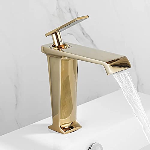 Robinet de lavabo de salle de bain chromé mitigeur monotrou HLTYGWX