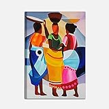 Dimensione: 75 cm x 100 cm I Colori del Caribe QUADRO MODERNO DIPINTO A MANO ACRILICO SU TELA ALTA QUALITA\' MADE IN ITALY PER SALONE UFFICIO DIVANO SOGGIORNO - SANTIAGO