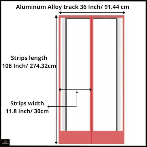 Image of Qlarity Covers 2mm Thick PVC Magnetic Curtain Strips 36 Inch (20X16) 2pcs Hanger X 8ft Long | 3 Strips, 8.5 Inch Vinyl Auto Closing Insulated Magnetic Curtain | For Home, Shops,Warehouses(Transparent)