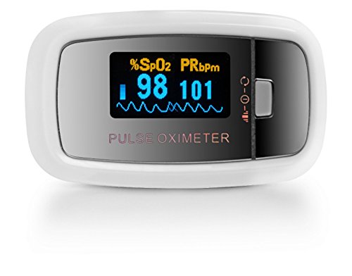 Accumed AC-CMS50D1-WHITE Cms-50D1 Fingertip Pulse Oximeter Blood Oxygen Sensor Spo2 thumb #1