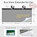 Sun Visor Extender for Car, Visor Extender Attachment for Car, Adjustable Visor Extender Sun Blocker UV400, Polarized Sun Visor Extender, Anti-Glare, UV Protector (1 Pack, Large)
