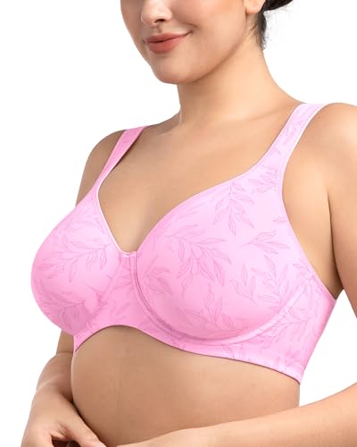 Image of HSIA Bras for Women Minimizer Full Coverage, Plus Size T Shirt Unlined Underwire Smooth Bra, Seamless Cups Joan Ultimate Soft