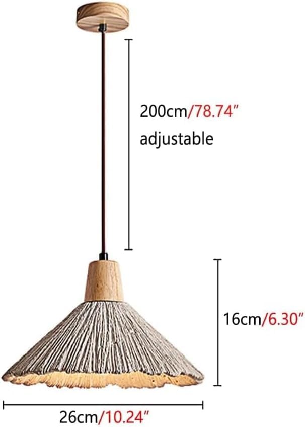 Lampe à suspension en ciment japonais au design minimaliste chic pour chevet