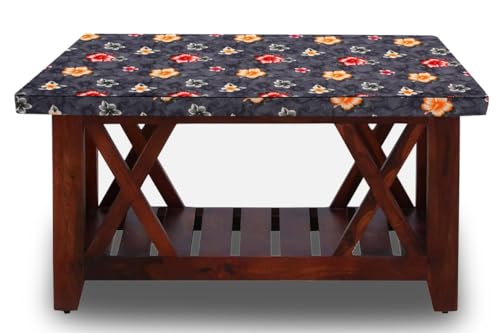 Image of The Furnishing Tree Elastic Rectangular Center Tpoy Table Cover WxL 18x48 in Inches Polyester Floral Pattern Grey