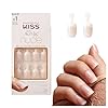 KISS Salon Acrylic French Nude Collection, Breathtaking, Real Short Length Nude Fake Nails, Includes 28 False Nails, Nail Glue, Nail File, and Manicure Stick