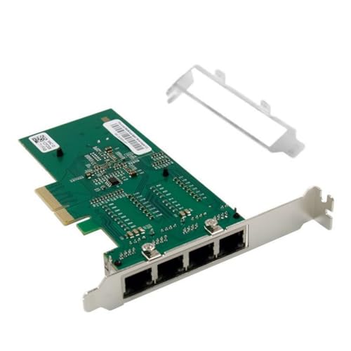 Network Adapter, 4 Port Gigabit Ethernet Card for Intel I350-T4V2 I350-T4