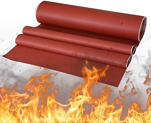 Flame Retardant Welding Blanket Roll - Waterproof Fireproof Silicone Coated Tarpaulin for Equipment, Car, Roof - Cuttable, Durable & Wear Resistant Protection