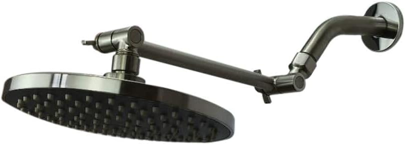KAJIABELL 16 Inch Shower Extension Arm Adjustable Height and Angle Solid Brass Shower Head Extender with Lock Joints Universal Connection