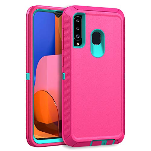 MXX Heavy Duty Case for Samsung Galaxy A20 / A30 Cases - (No Screen Protector) Drop Protection Tough Case for Galaxy A20 (Pink/Light Blue)