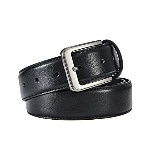 Lhelca Men's Genuine Leather Casual Every Day Jeans Belts, 100% Italian Real Solid Leather,Handmade Men Belts With Gift Box #TOP19