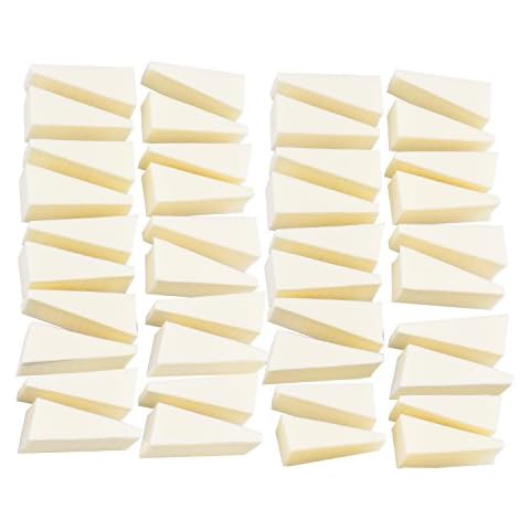Aboat 40 Pieces Make Up Wedges Cosmetic Wedges Nail Art Sponges Triangle Shape Foundation Beauty Tool Cover