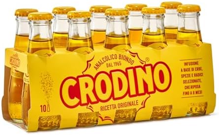 Crodino: non-alcoholic bitter aperitif, produced since 1964 - 10 x 100 ml