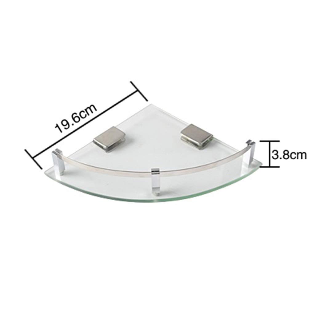 Estante de Vidrio para baño Estante de Almacenamiento de Cocina Estante de Esquina para baño Espejo de Pared Estante Frontal Estante de baño de Vidrio (Color : Style1)