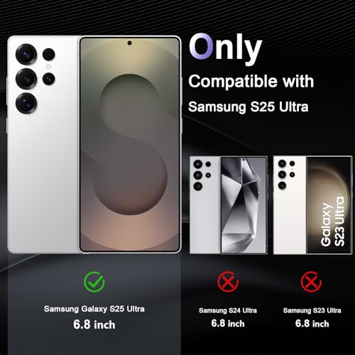 Image of Case for Samsung Galaxy S25 Ultra 5G, Military Grade Drop Protection Phone Case, Yellowing Resistant, Anti-Scratch Hard PC Back, Shockproof Hard Ultra-Thin Protective Cover, Clear