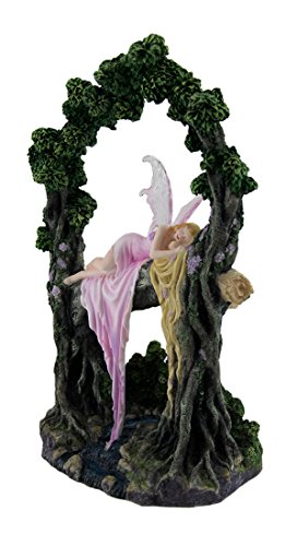 Estatua de hada durmiente bosque 12.5 pulg miniatura 2