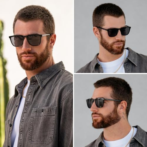 WearMe Pro - Polarized Lens Square Modern Sunglasses for Men3
