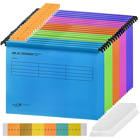 Toowood 20PCS A4 Suspension Files, PP Material Hanging Clip Fast Labor Folder Hanging Labor Clip (5 Colors) Cover