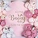 A Little Bunny is On The Way Sign Balloon Arch Decor Sticker，Baby Shower Party Rabbit Themed Decal Sign，Gender Reveal Party Decorations, for Spring Easter Rabbit Themed Baby Shower