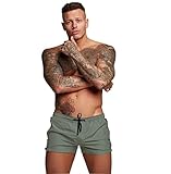 Redqenting Mens Swim Trunks Quick Dry Swimwear Zipper Pockets, Swim Shorts with Mesh Lining