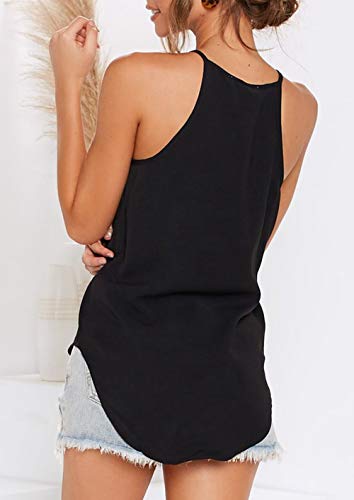 image for LouKeith Womens V Neck Tank Tops Loose Basic Casual Cami Shirts Spaghe