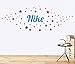 Produktbild Wandtattoo Set 130 Sterne Name Nike Girl Mädchen Kind Wand Aufkleber sticker bunt Wandbild Wandsticker deko Kinderzimmer 11NS355