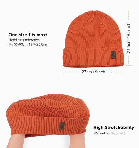 Image of Wmcaps Winter Beanie for Men Women, Fleece Lined Beanie Soft Warm Knit Hat Ski Stocking Cuffed Cap