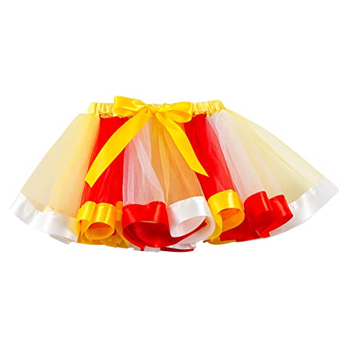 Fucouture Faldas de ballet para niñas, disfraz de fiesta de tul arcoíris, falda de baile de anime