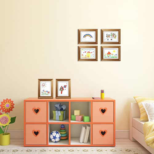 Mebrudy 4X6 Picture Frames (Gold, 6 Pack), Display Pictures 4X6 With Mat Or 5X7 Without Mat, Photo Frames For Wall Mount Or Table Top #TOP4