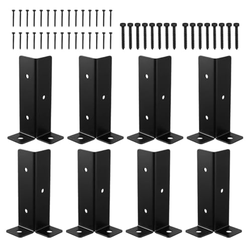 Soportes para postes de madera Yardenfun con base en U resistente al óxido exterior