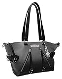 Harley-Davidson Women's Ombre Effect Leather Satchel Purse - Gray & Black
