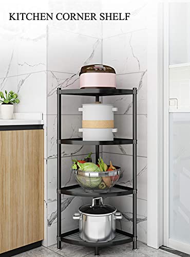 Zigama 4-Tier Kitchen Pot Rack, Multi-Layer Corner Shelf Stand Metal Shelves For Kitchen #TOP1