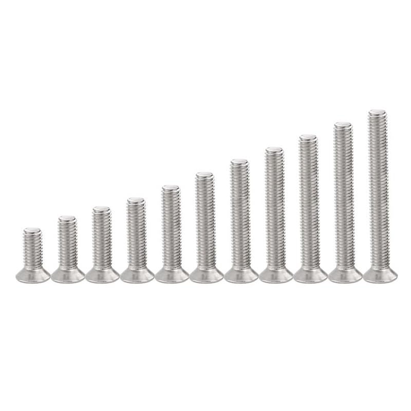 Generic M1 M1.2 M1.4 Phillips countersunk Head Extension Screws 304 Stainless Steel Cross Flat headle Extra Long Bolts Threaded Nails - (Size: M1 Thread Dia, Length: 5mm Length, Color: 100pcs)