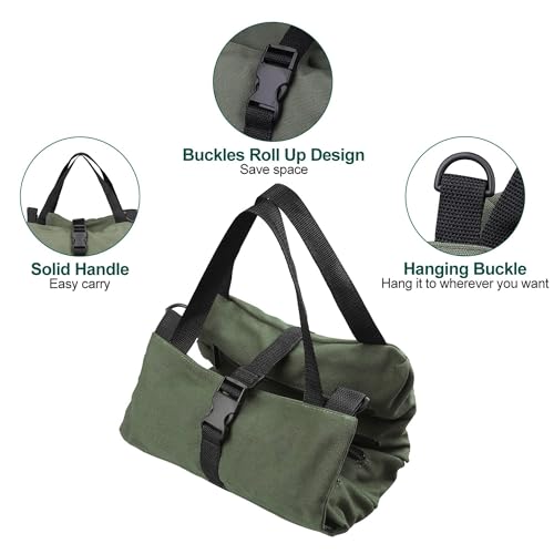 BAQRAXIA Tool Bag, Roll Up Small Tools Box Storage, Heavy Duty Tool Organizer, Tool Gifts for Men Dad Husband Boyfriend Grandpa, Gifts for Birthday (Green) 5 BAQRAXIA Tool Bag, Roll Up Small Tools Box Storage, Heavy Duty Tool Organizer, Tool Gifts for Men Dad Husband Boyfriend Grandpa, Gifts for Birthday (Green) - Image 5